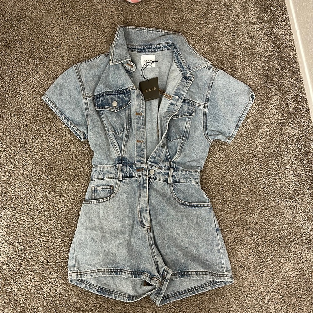 Denim romper